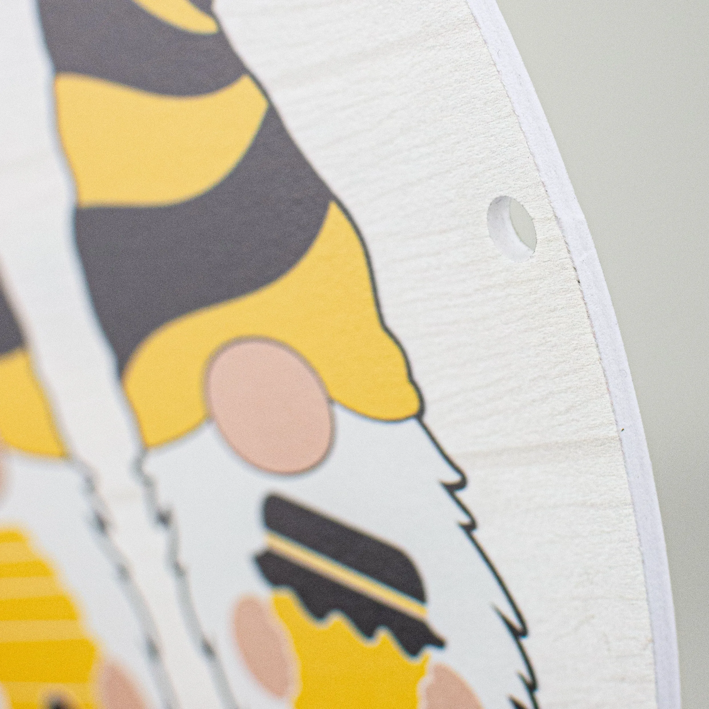 9.4" Round Waterproof Sign: Welcome Gnome Bees
