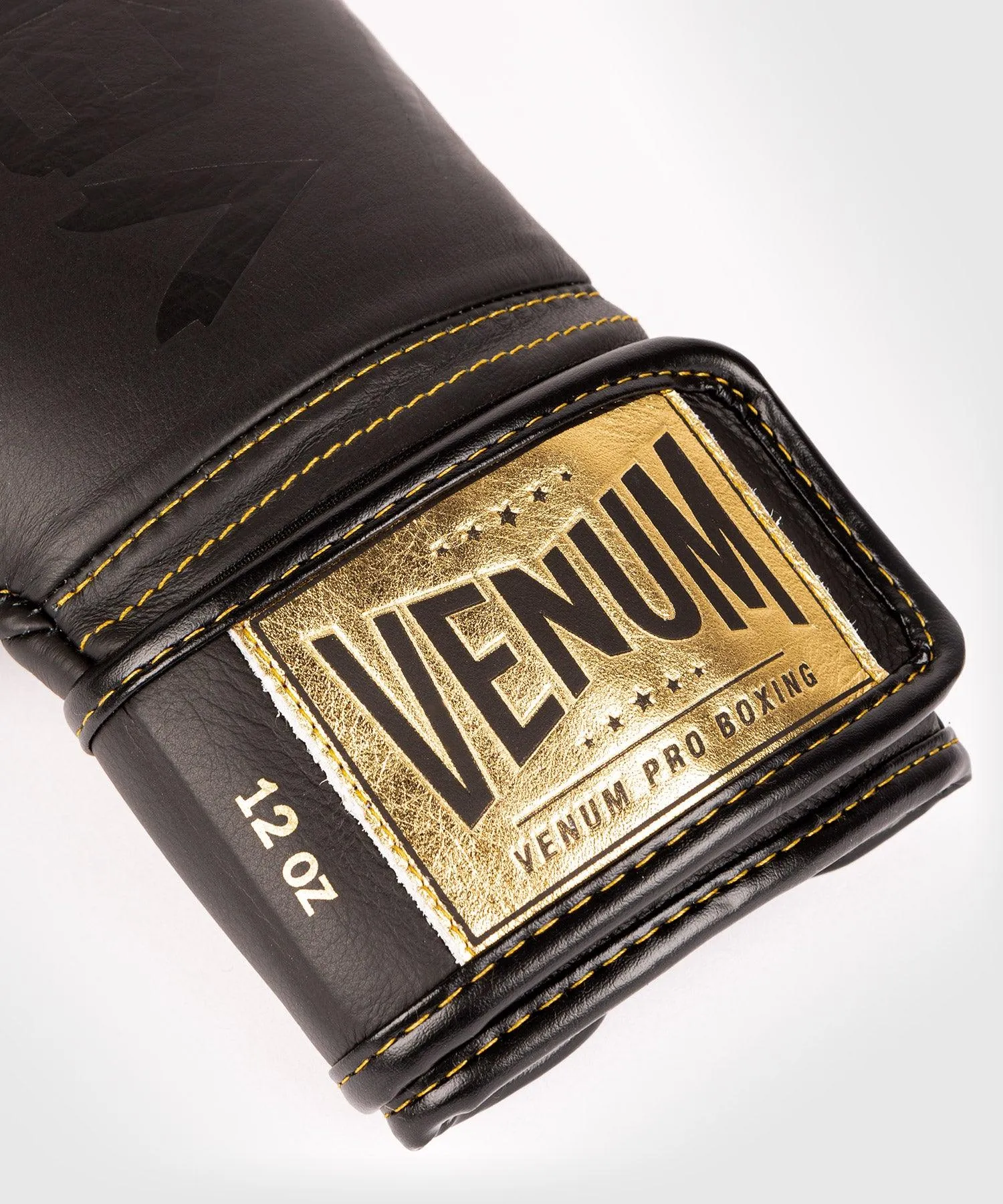 Guantes de Boxeo profesional Venum Hammer – Velcro - Negro/Negro-Oro
