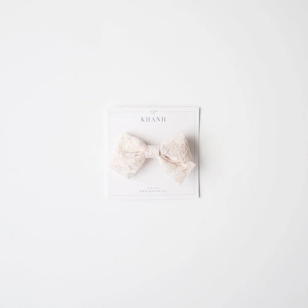 Lace in Champagne | Petite Sailor Bow
