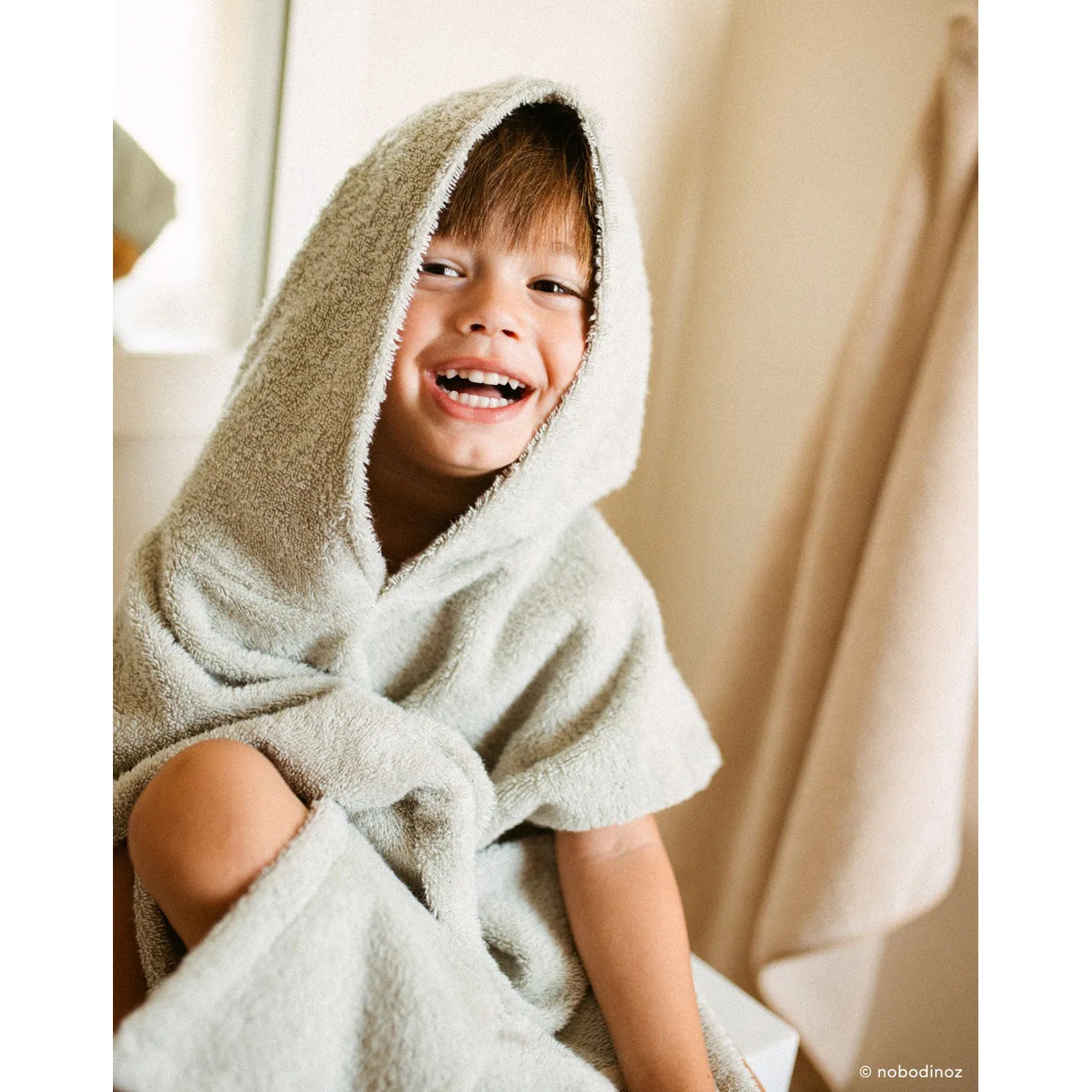 nobodinoz So Cute Poncho Sage Green