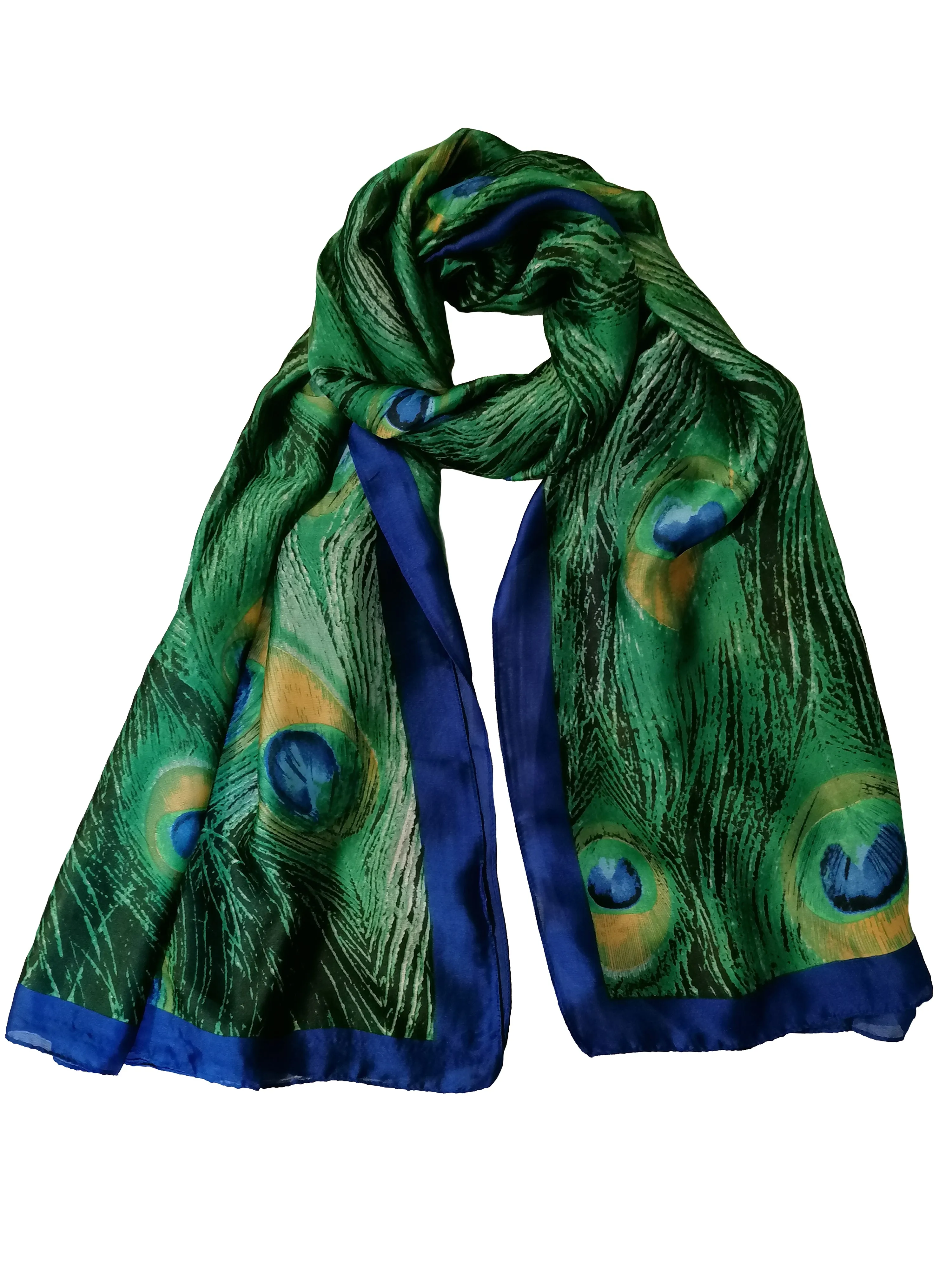 Peacock Silk Scarf