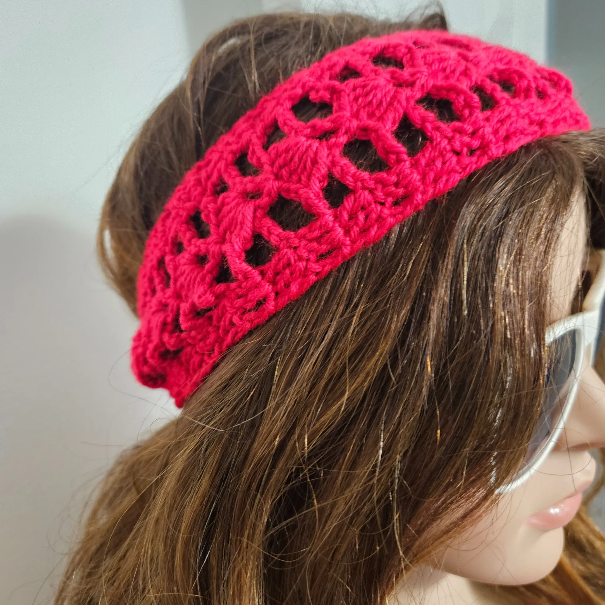 Rita Rosa Shell Wide Crochet Headbands: Coastal Chic