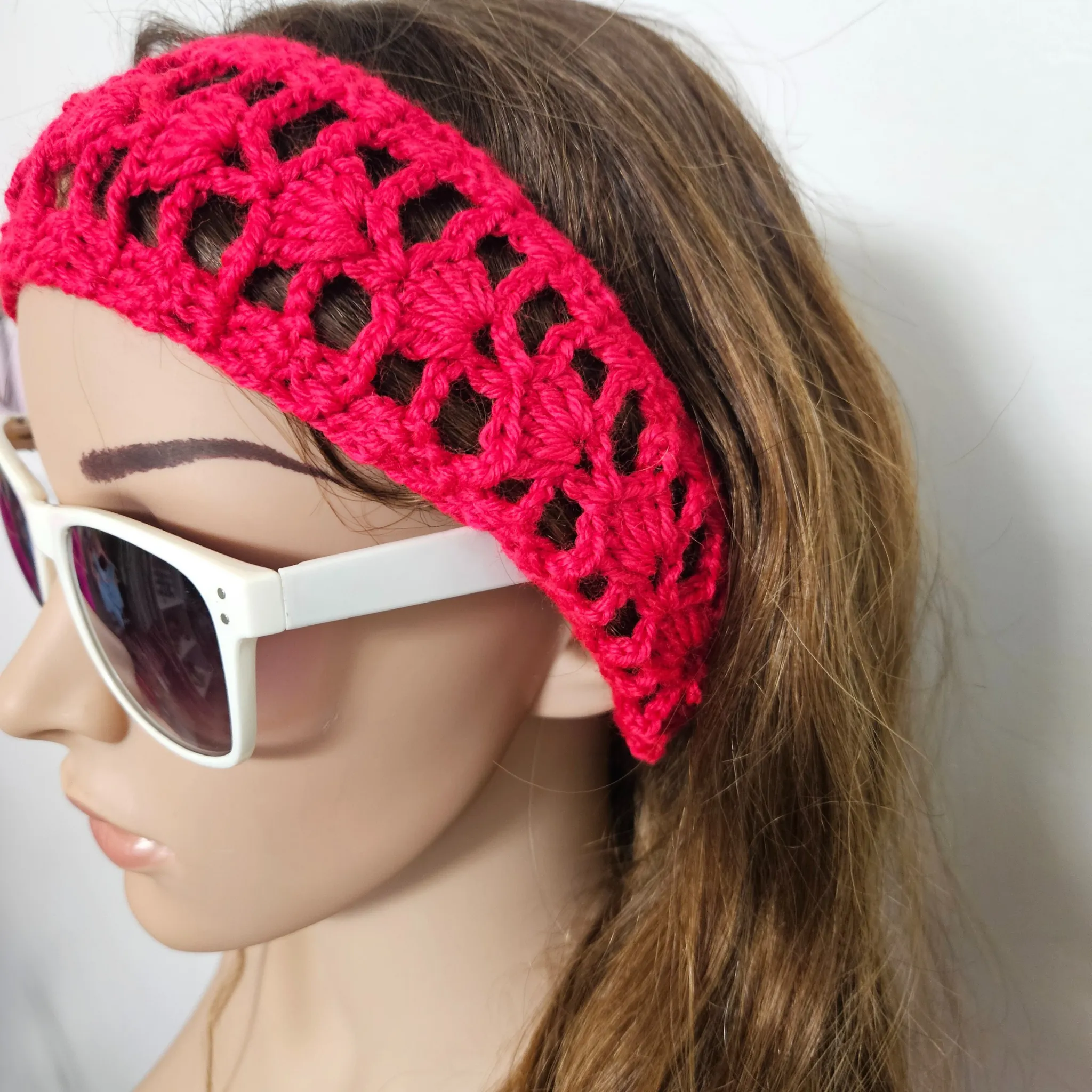 Rita Rosa Shell Wide Crochet Headbands: Coastal Chic