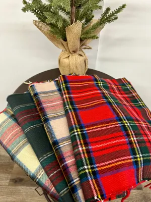 Snowy Weather Plaid Scarf