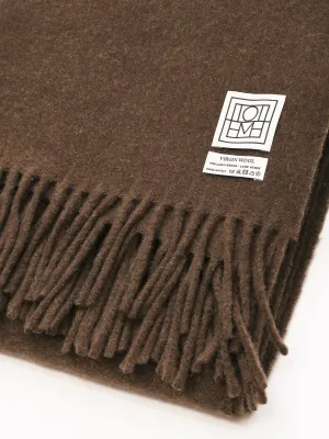 Washed Brown Classic Wool Scarf